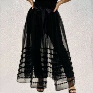Randy & Will Collection Antoinette Black Wrap Skirt